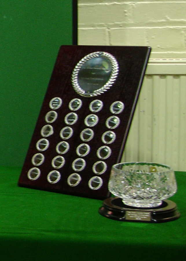 The Tewin Society plaque and crystal bowl with base